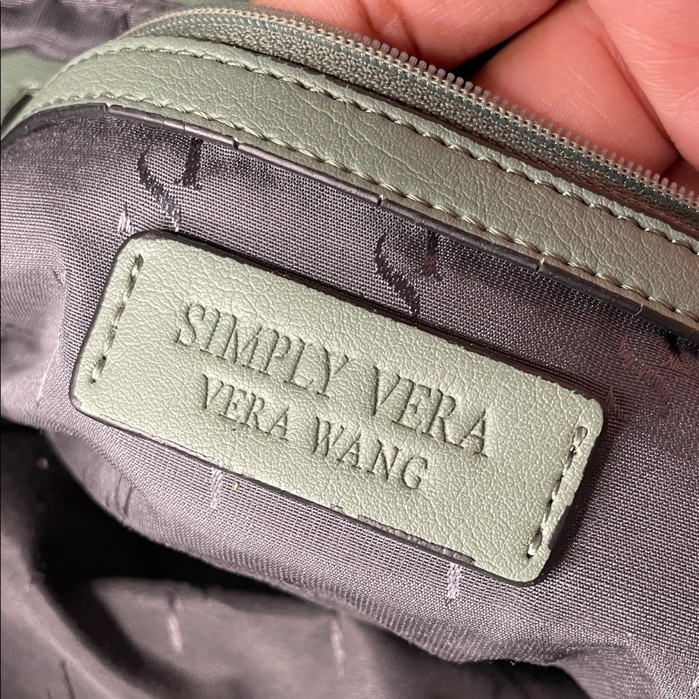 Simply Vera Vera Wang Sage Green Shoulder Bag - Picture 3 of 9